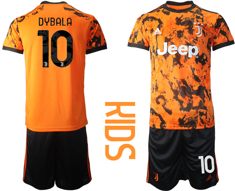 Youth 2020-2021 club Juventus away orange #10 Soccer Jerseys->juventus jersey->Soccer Club Jersey